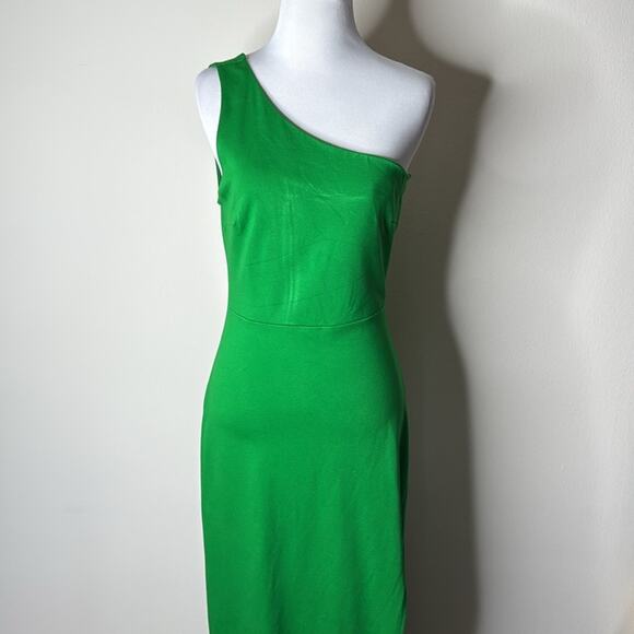 Lulus Green Good Times Only One Shoulder Maxi Dress - Picture 3 of 9